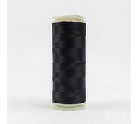 WonderFil, Specialty Threads, InvisaFil, 2-Ply Cottonized Soft Polyester, Silk-Like Thread for Fine Sewing, 100wt - Black, 400m