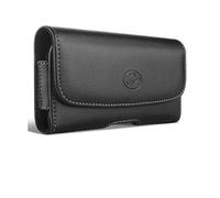 Wonderfly Horizontal Holster Compatible for Google Pixel 9, 9 Pro, 9a, 10, 10 Pro, or 10a, a Large Leather Carrying Case with Belt Loops and Belt Clip, Fits the Phone with a Thick Case On