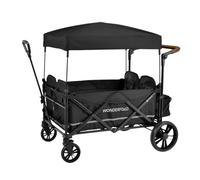 Wonderfold X4R Push and Pull Quad Stroller Wagon - Black