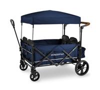 Wonderfold X4R Push and Pull Quad Stroller Wagon - Sapphire Navy