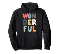 WONDERFUL Bold Colorful Letters for Inclusion Pullover Hoodie