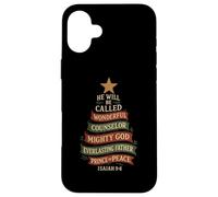 Wonderful Counselor Christian Christmas Bible Verse Design Case for iPhone 16 Plus