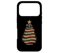 Wonderful Counselor Christian Christmas Bible Verse Design Case for iPhone 17 Pro