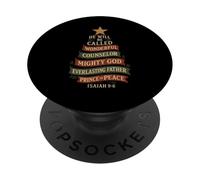 Wonderful Counselor Christian Christmas Bible Verse Design PopSockets Adhesive PopGrip