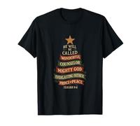 Wonderful Counselor Christian Christmas Bible Verse Design T-Shirt