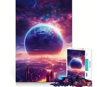 Wonderful Galaxy Space 1000 Piece Puzzle For Adults Problem Solving Toy Professional Grade Cutting Relaxing Indoor Group Activity (38x26cm)