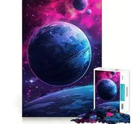 Wonderful Galaxy Space 1000 Pieces Puzzles for Adults Mind Exercise Play Precision Cut Smooth Edges Relaxing Indoor Group Activity (38x26cm)