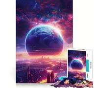 Wonderful Galaxy Space Adults 1000 Piece Jigsaw Puzzle Think Exercise Game Zero Gap Bonding Activity for Loved Ones (50x75cm)
