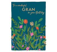Wonderful Gran On Your Birthday Flower Power! Contemporary Birthday Card ELML055