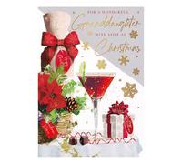 Wonderful Granddaughter Christmas Card, Gold Foil Finish, Made in UK