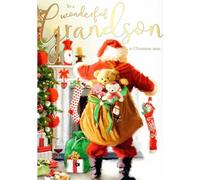 Wonderful Grandson Singing Musical Christmas Card Sound of Christmas Range XSING139 XSING139