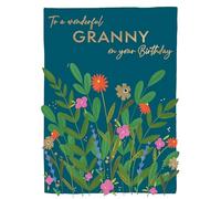 Wonderful Granny On Your Birthday Flower Power! Contemporary Birthday Card ELML057