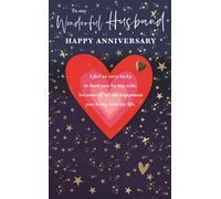 Wonderful Husband Embellished Anniversary Greeting Card Words to Cherish Cards WCH044