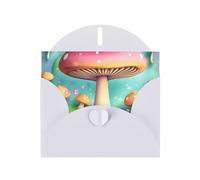 Wonderful little mushrooms Greeting Card with White Envelope Holidays Birthdays Weddings Anniversaries Write Unique Blessings