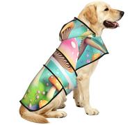 Wonderful little mushrooms Print Dog Raincoats with Reflective Hooded,Portable Pet Poncho Jacket,for Small,Medium,Large M Puppies