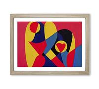 Wonderful Modern Abstract Art Framed Print | A4 Oak Framed Wall Art | Ready to Hang | Abstract Fantasy Picture | Living Room Bedroom Lounge Office