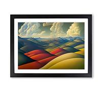 Wonderful Mountain View Framed Print | A2 Black Framed Wall Art | Ready to Hang | Modern Landscape Picture | Living Room Bedroom Lounge Office