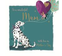 Wonderful Mum Dalmatian Dog with Love Foiled Mother's Day Card The Wildlife Cards SMI223
