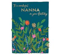 Wonderful Nanna On Your Birthday Flower Power! Contemporary Birthday Card ELML059