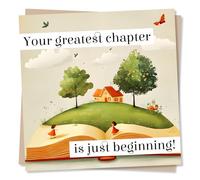 Wonderful New Baby Congratulations Card for Loved One - Storybook, Fairytale - Your Greatest Chapter is Just Beginning - for Bestie, Friend, Sister, Brother, Relative