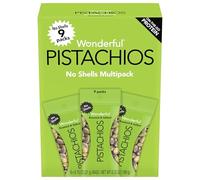Wonderful Pistachios No Shells, Roasted & Salted Nuts, 0.75 Ounce Bag (Pack of 9), Protein Snacks, Gluten Free, On-the-Go, Individually Wrapped Healthy Snacks
