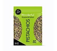 Wonderful SHELLED PISTACHIOS Roasted and Salted Bag NET WT 24 OZ (1.5 Lbs/680 g)
