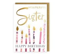 Wonderful Sister Magical Birthday Candles Birthday Greeting Card IMP011