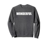 Wonderful Sweatshirt, Adult Unisex, Dark Heather Grey, S