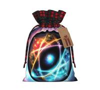 Wonderful Universe Printed holiday drawstring bag 8.3x11.8 inch Christmas party decoration gift bag