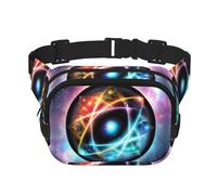 Wonderful Universe Square Double Layer Waist Bag Belt - Unisex Everywhere Fanny Pack Purse for Running, Travel, Hiking, Fitness, Black, One Size
