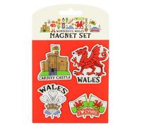 Wonderful Wales Magnet Set | Strong Decorative Refrigerator Magnets | Souvenir Gift for Home, Office, or Travel | Welsh Flag, Castles, Dragons & Landmarks For Men Women
