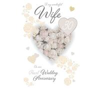 Wonderful Wife - On Our Pearl Anniversary - 30th Wedding Anniversary Card