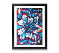 Wonderful World Abstract Framed Print | A3 Black Framed Wall Art | Ready to Hang | Abstract Map Picture | Living Room Bedroom Lounge Office