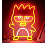 WonderfulLife Anime Cool Penguin XO Neon Sign for Office Game Zone Decor.Japanese Kawaii Cartoon Character With Bright Led Lights,Perfect for Children's Room Decor.Great Gifts for Friends.
