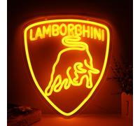 WonderfulLife Lambor Neon Sign for Garage Decor,Led Signs for Bar Man Cave Wall Decor,Bright Light of Automotive Supplies Store Display,5V USB Powered Easy Hanging.