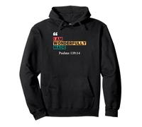 Wonderfully Made - Psalm 139:14 Vintage Scripture Design Pullover Hoodie