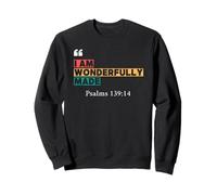 Wonderfully Made - Psalm 139:14 Vintage Scripture Design Sweatshirt