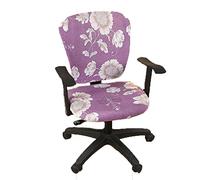 wonderfulwu Office Computer Chair Cover, Split Stretch Chair Covers Removable Washable Rotating Chair Protective Covers, Sunflower