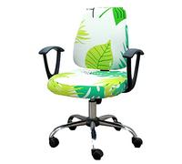 wonderfulwu Stretch Chair Covers Spandex Office Computer Chair Cover Removable Washable Rotate Swivel Chair Protective Covers