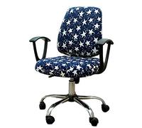 wonderfulwu Stretch Chair Covers Spandex Office Computer Chair Cover Removable Washable Rotate Swivel Chair Protective Covers