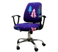 wonderfulwu Stretch Chair Covers Spandex Office Computer Chair Cover Removable Washable Rotate Swivel Chair Protective Covers