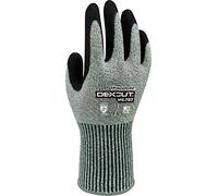 Wondergrip - Dexcut - WG-787 Safety Gloves - Single Nitrile Coating - TPDT Technology - Cut Level D Protection - High Grip & Ergonomic Fit - Durable and Flexible - Green - Medium