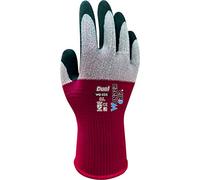Wondergrip - Dual - WG-355 Safety Gloves - Single Latex Coating - DuaLiner Technology - High Grip - Ultra-Lightweight & Breathable - For Precision Handling - Grey/Red - Large