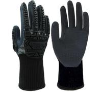 Wondergrip - Ironshield - WG-33FP Safety Gloves - Double Latex Coating - TPR Reinforcement - High Grip - Impact Protection - Heat & Cold Resistant - Durable - Grey - XX Large