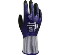 Wondergrip - Oil Plus - WG-518W Safety Gloves - Double Nitrile Coating - Fully Coated & 100% Waterproof - High Grip & Ergonomic Fit - For Wet and Oily Conditions - Purple - Small
