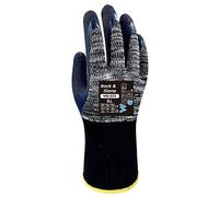 Wondergrip - Rock & Stone - WG-333 Safety Gloves - Double Latex Coating - Non-Slip Grip - Heat, Cold, Cut Level B Protection - Heavy Duty & Ergonomic Fit - Grey - Large