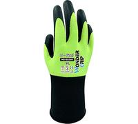 Wondergrip - U-Feel - WG-1855HY Safety Gloves - Single Nitrile Coating, Thin and Smooth - IT-Compatible - High Grip & Ergonomic Fit - For Dry-to-Oily Conditions - Yellow - Small