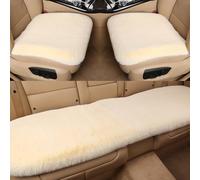 WONDERHXIN Fluffy Faux Sheepskin Car Seat Cover Full Set for 5-Seater Auto Interior Accessories with Soft Fuzzy Wool Fur Non-Slip