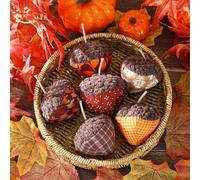 Wonderjune 12 Pcs Acorns Bowl Filler Country Fall Decor Harvest Farmhouse Artificial Plush Acorns Decor for Home Office Autumn Tiered Tray Primitive