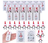 Wonderjune 20 Pcs Emotional Positive Support Appreciation Gifts for Staff Employee Coworker Teacher Vet Tech Customer Service Rad Tech Respiratory Care Medical Assistant Week Gifts (Christmas Penguin)